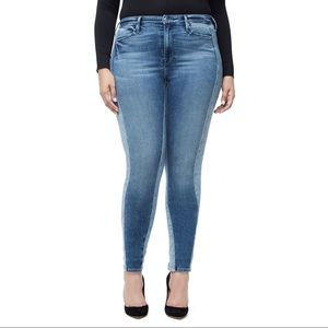 NWT GOOD AMERICAN Good Waist Piecing Skinny Jeans